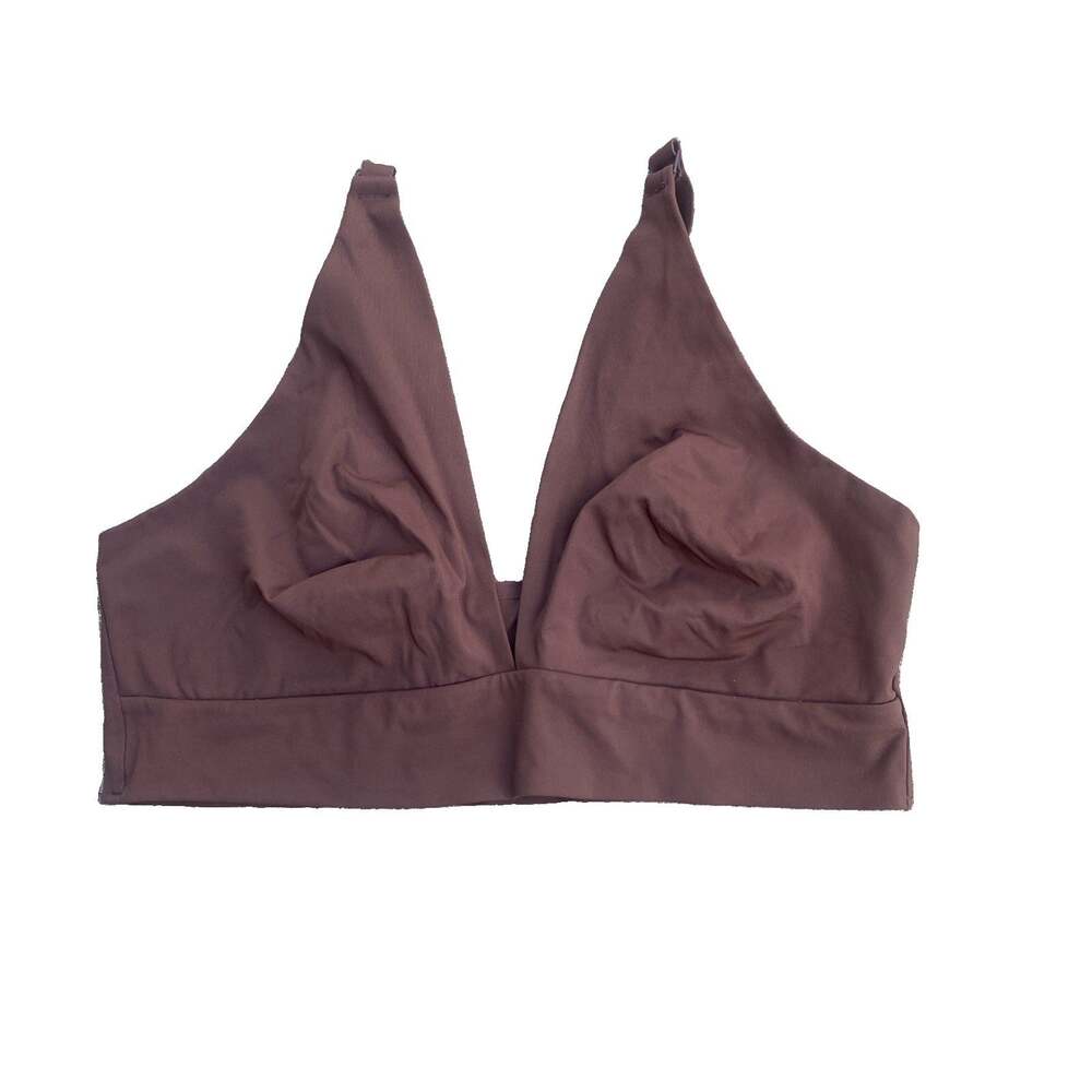 Everlane The Invisible Bra Bralette Dark Tan XL